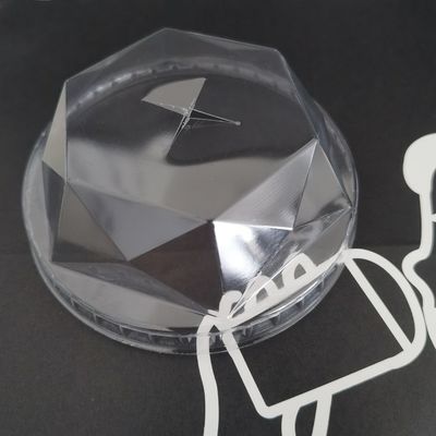 Se proporcionan muestras libres de PET/RPET, plástico, cúpula plana, tapas de inserción de diamantes para tazas de bebida fría
