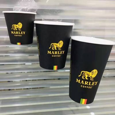 Taza de papel de pared única para bebidas calientes desechable y hecha de papel de calidad alimentaria