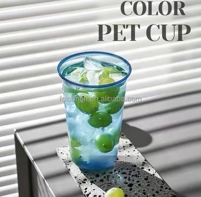 Colorido RPET 16 Oz recipiente de batidos para batidos y jugos