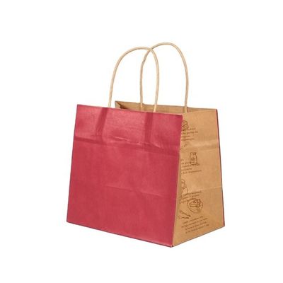 Bolsa de compras de papel kraft de base ancha marrón extra grande para soluciones de embalaje personalizadas