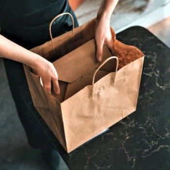 Bolsa de compras de papel kraft de base ancha marrón extra grande para soluciones de embalaje personalizadas