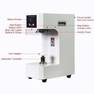 Velocidad máxima 20pcs/min Sellador automático de latas para latas de plástico inteligentes pequeñas y portátiles