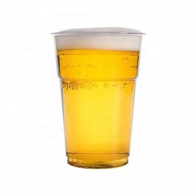 500 ml transparentes de plástico desechable para fiestas personalizadas de 16 oz Pla 100% Biodegradable copas de cerveza para cerveza