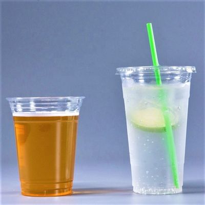 500 ml transparentes de plástico desechable para fiestas personalizadas de 16 oz Pla 100% Biodegradable copas de cerveza para cerveza