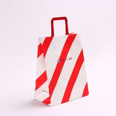 Personaliza tu propio logotipo Flexo Impreso Manilla de parche Bolsa de papel Kraft para comida rápida