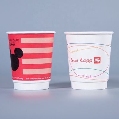 Tazas de café de papel desechables personalizadas con tapas 16 oz Pedido personalizado ahora
