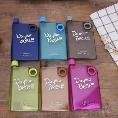 Botellas cuadradas de bebidas de plástico resistentes al calor de 250 ml 350 ml 500 ml con tapa OEM / ODM