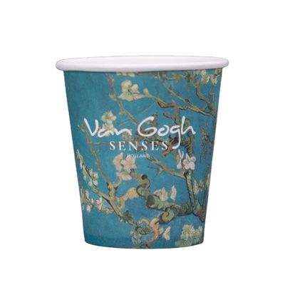 Taza de papel de pared única para bebidas calientes desechable y hecha de papel de calidad alimentaria