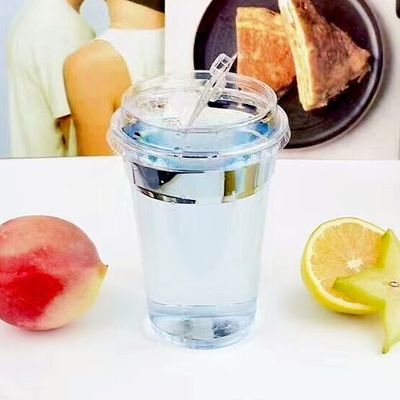 Bebida sin plástico de café de Boba copa de PLA biodegradable con tapa para tiendas de batidos