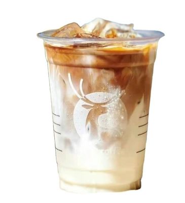 Bebida sin plástico de café de Boba copa de PLA biodegradable con tapa para tiendas de batidos