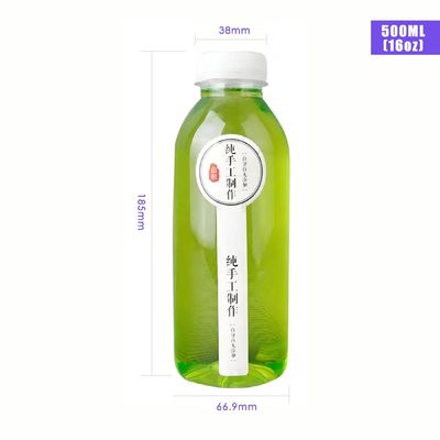 Material de cuerpo de plástico de PP 150ml 280ml 350ml 500ml Botella de bebida resistente al calor para jugo