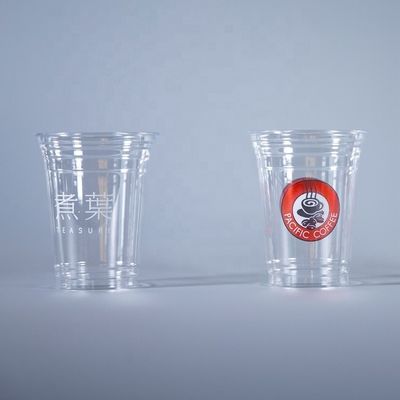Taza de plástico PLA 100% biodegradable con tapa