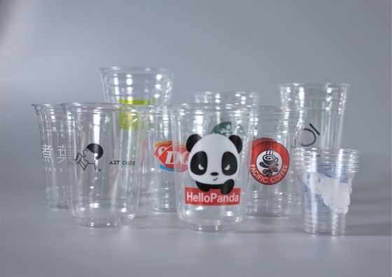 Temperatura de uso en hoteles -15-54C 150ml/200ml/350ml/425ml/700ml/16oz Taza de PET biológico transparente