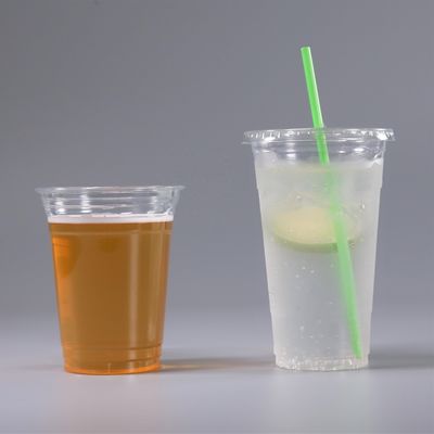 Temperatura de uso en hoteles -15-54C 150ml/200ml/350ml/425ml/700ml/16oz Taza de PET biológico transparente